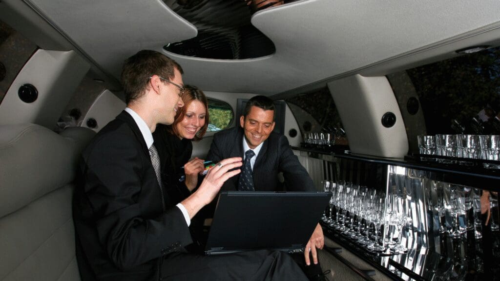 Professional chauffeur preparing for a limo service pickup in Chicagoland