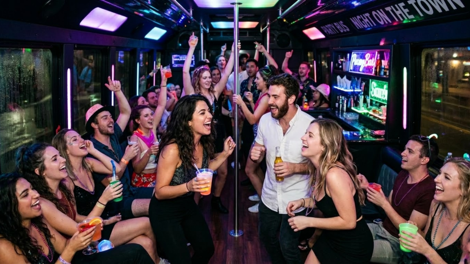 Party bus rental in Naperville, Illinois — Stop and Go Airport Shuttle