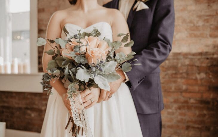 Couple after their wedding using Stop and Go Limo transportation