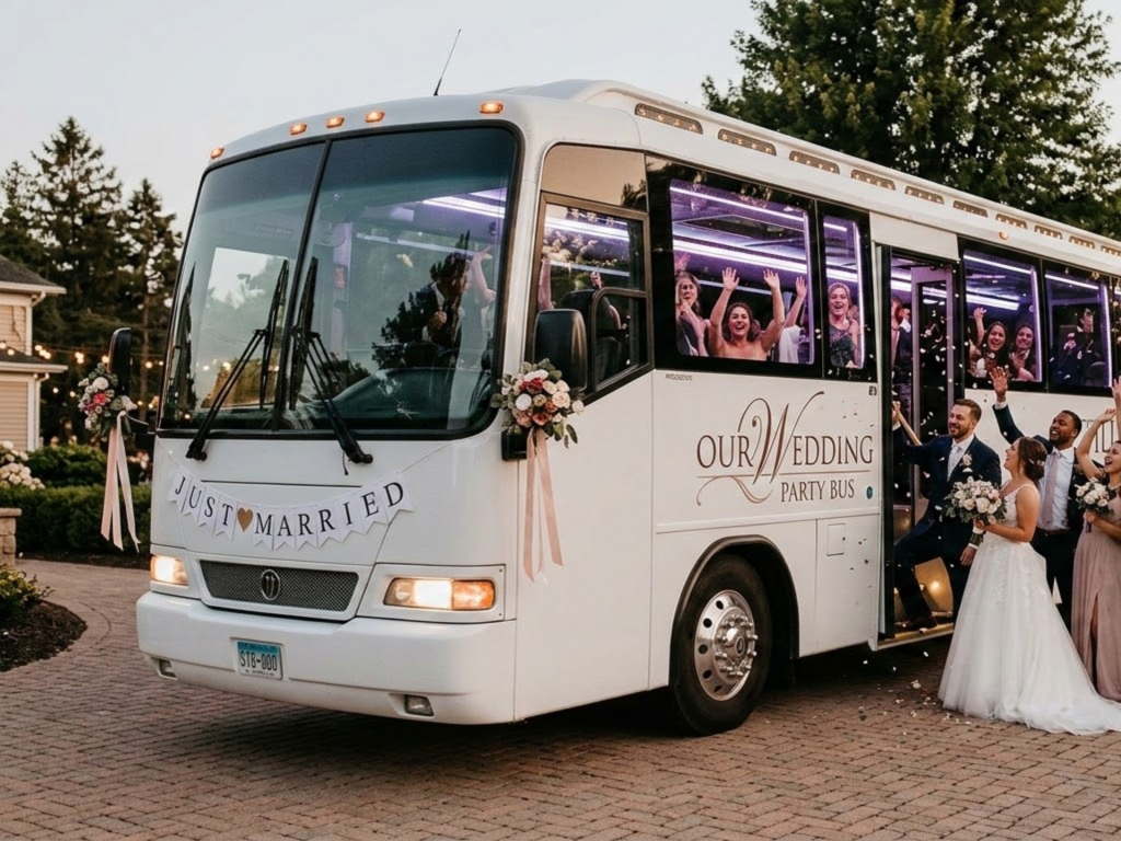 wedding party bus rental